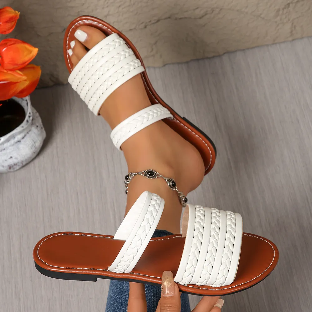 Open Toe Flats Sandals, image 10