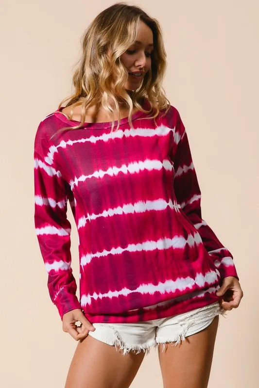 Tie Dye Print Terry Sweatshirt, image 4