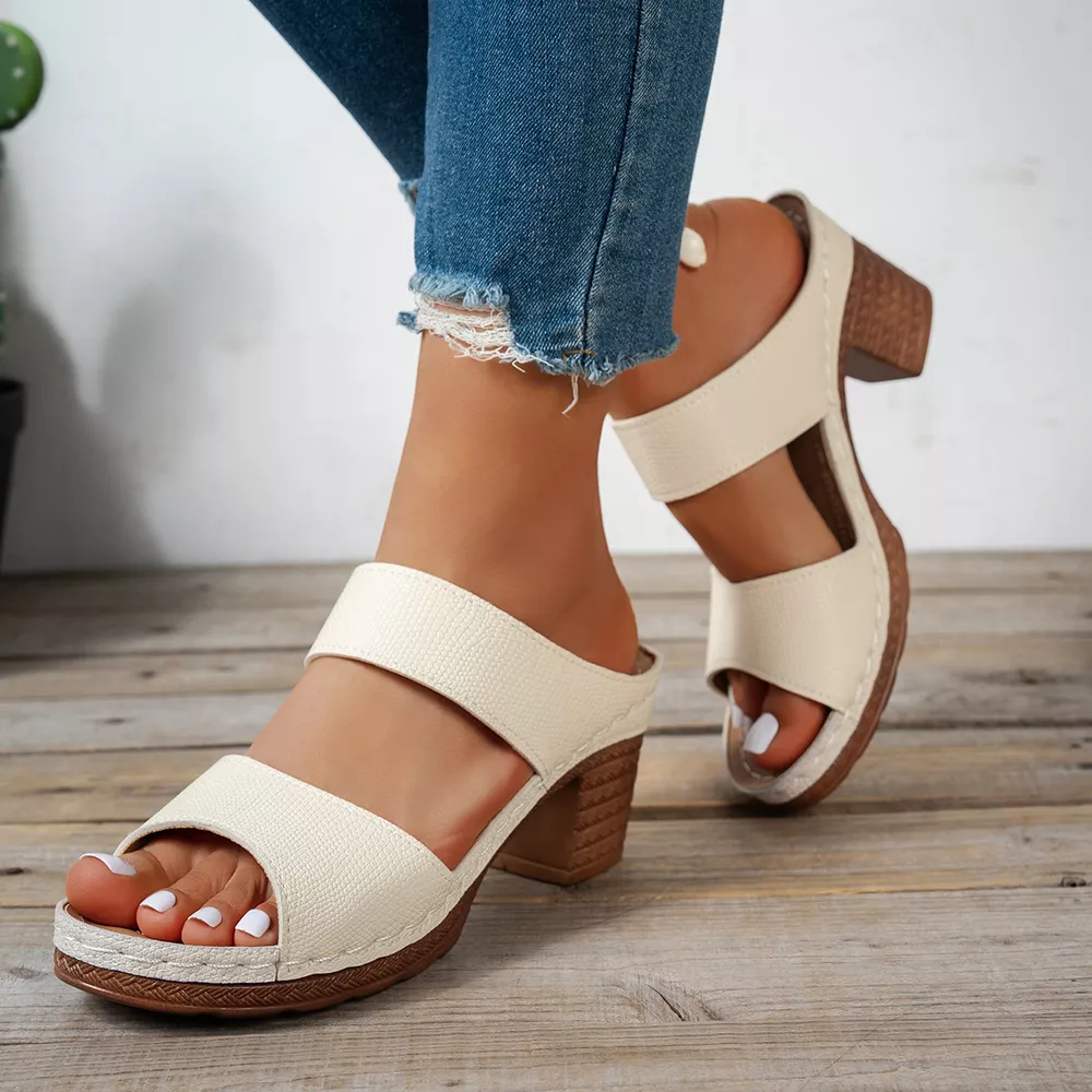 Open Toe Block Heels Sandals, image 6