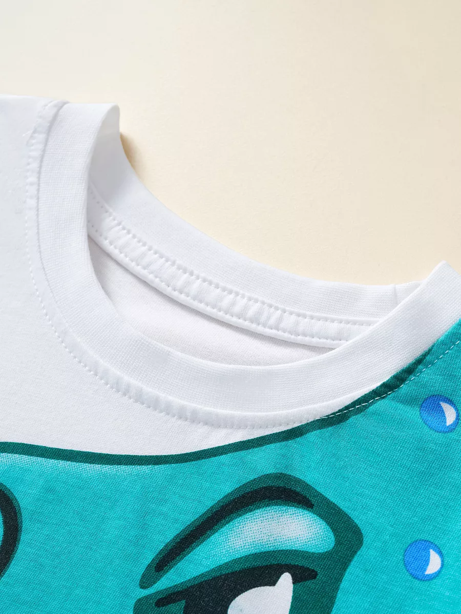 Children's Dinosaur Graphic T-shirt and Shorts Set, image 2