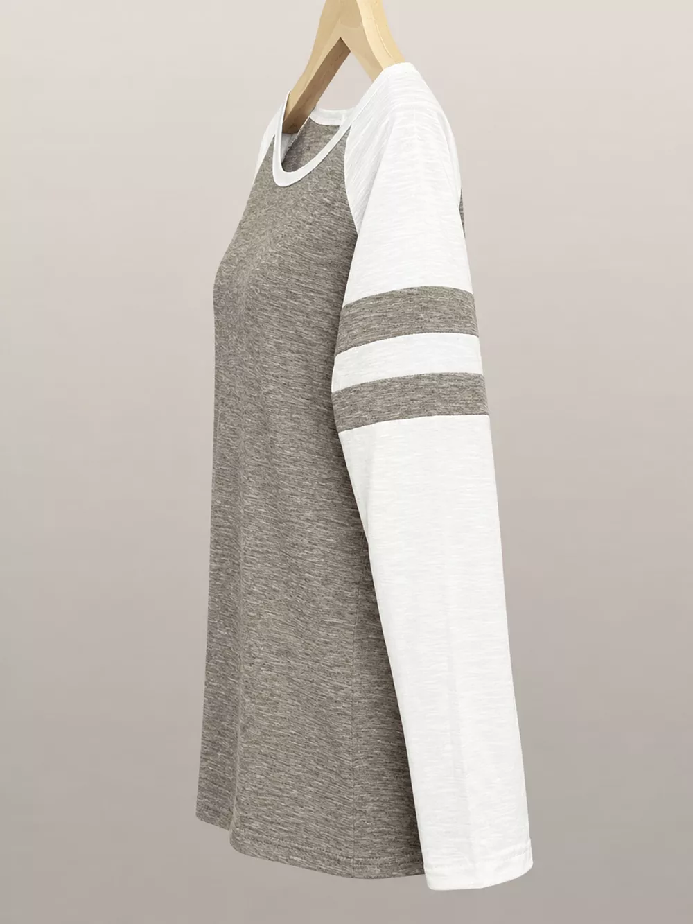 Full Size Color-Block Raglan Sleeve Striped T-Shirt Plus Size, image 28