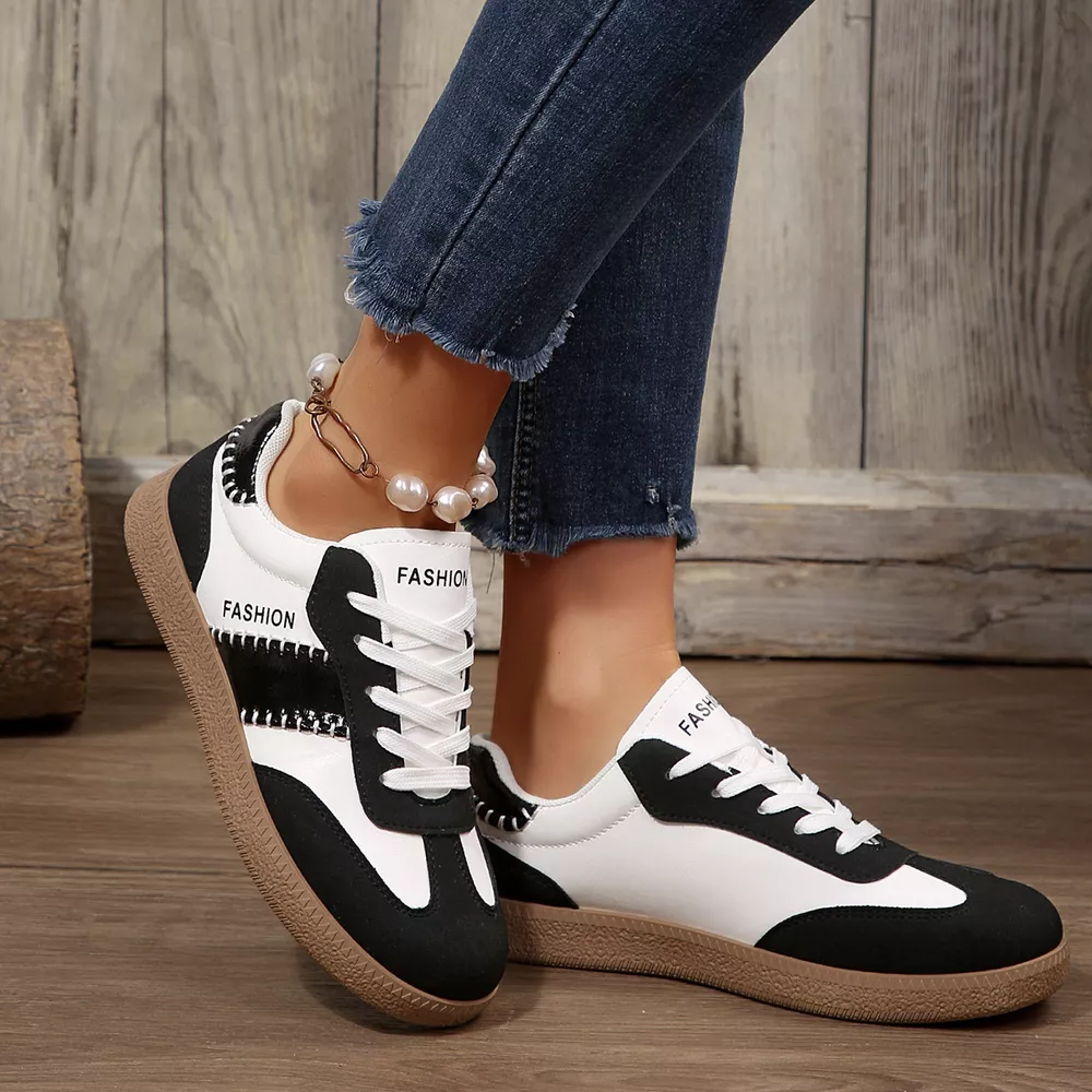 Lace-Up Flats Sneakers, image 3