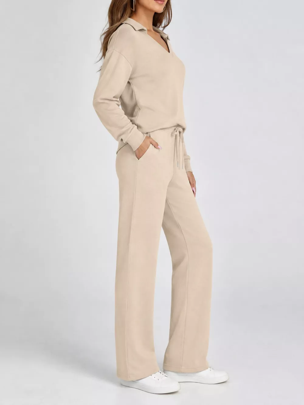 Dropped Shoulder Top and Pants Set, image 49