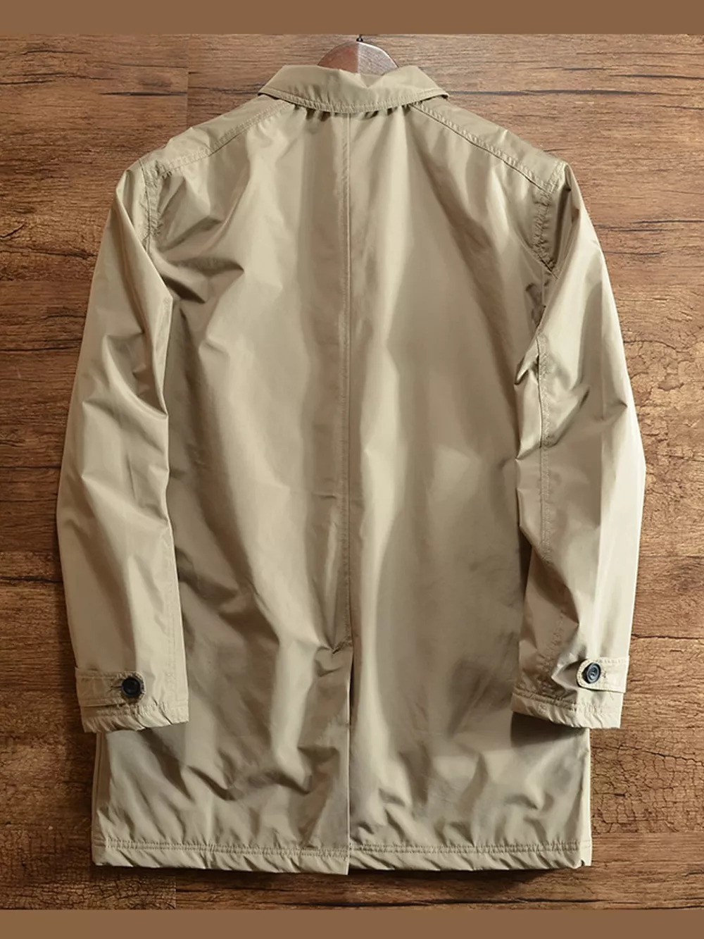 Men's Button Up Long Sleeve Trench Coat, image 2