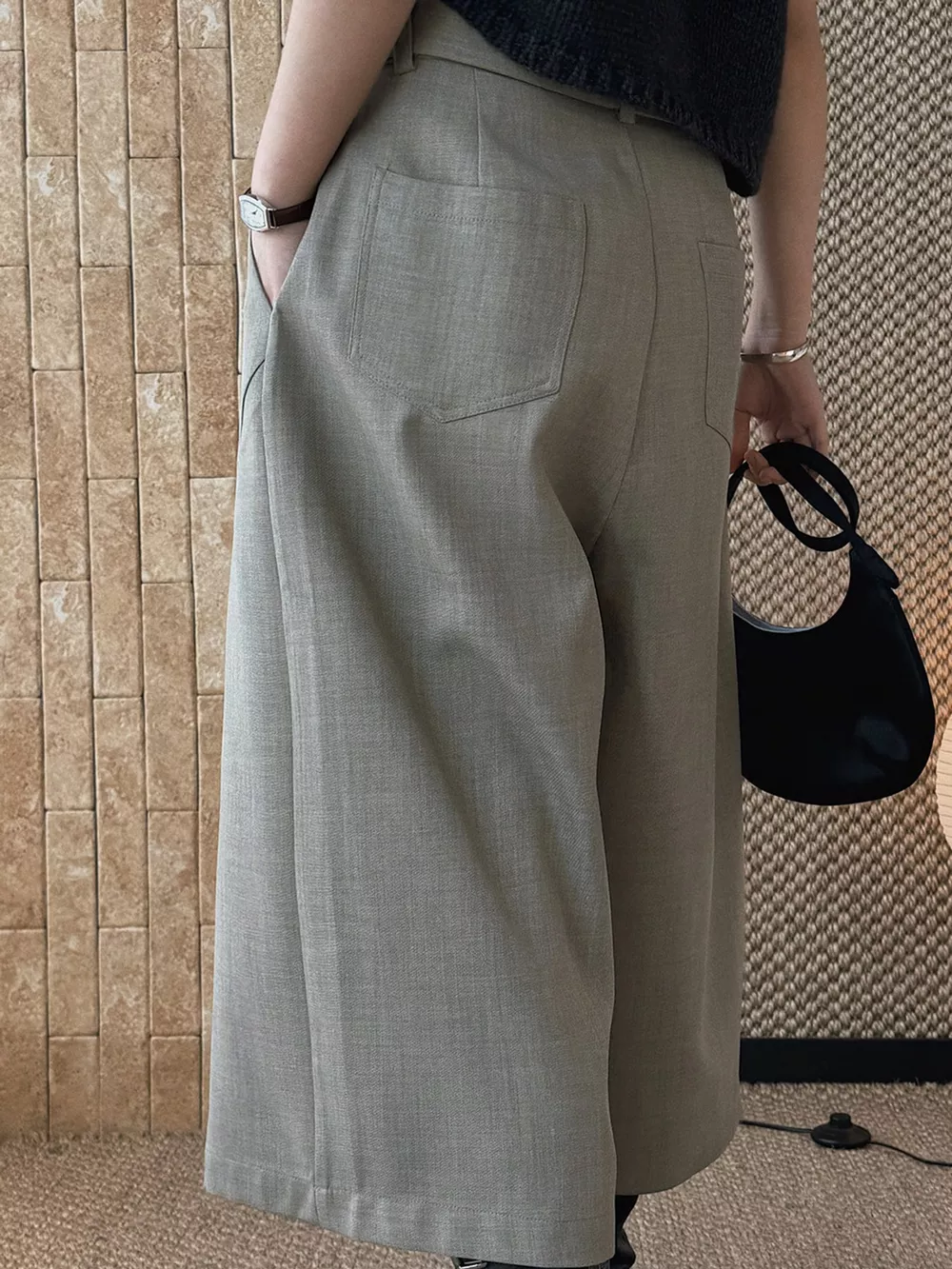 High-Waisted Wide-Leg Capris, image 3