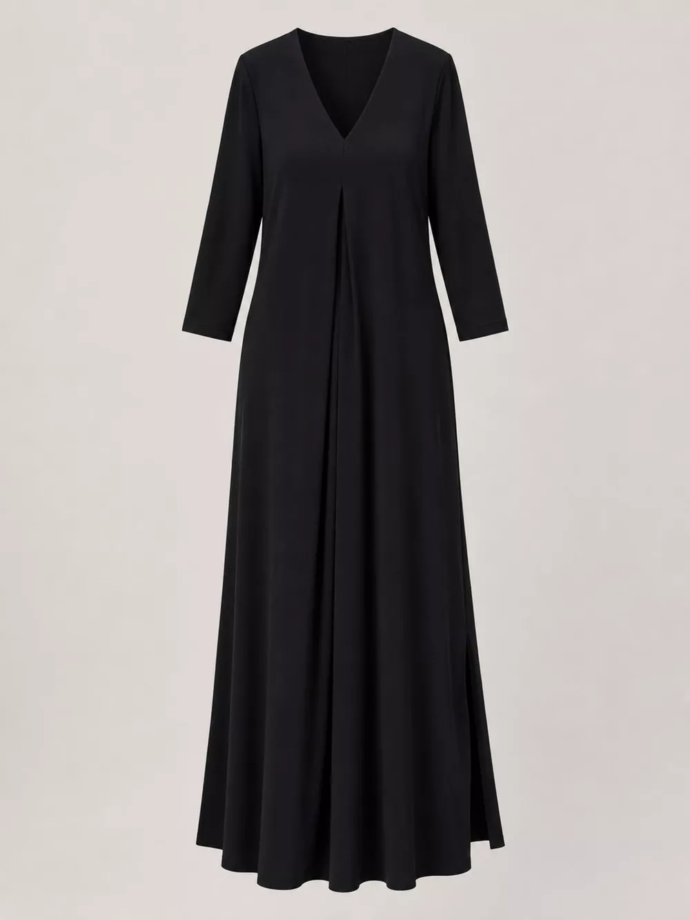 Full Size V-Neck Solid Color Casual Midi Dress Plus Size, image 4