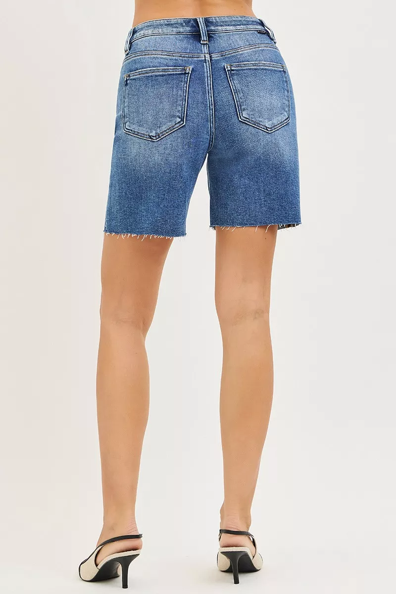 Tummy Control High Rise Raw Cut Hem Jhorts, image 6