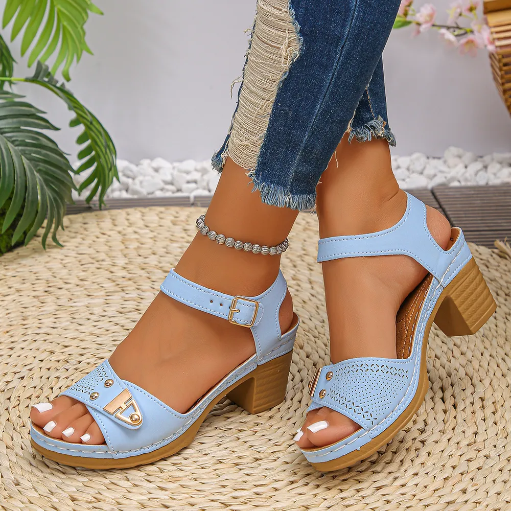Vintage Block Heel Sandals, image 9