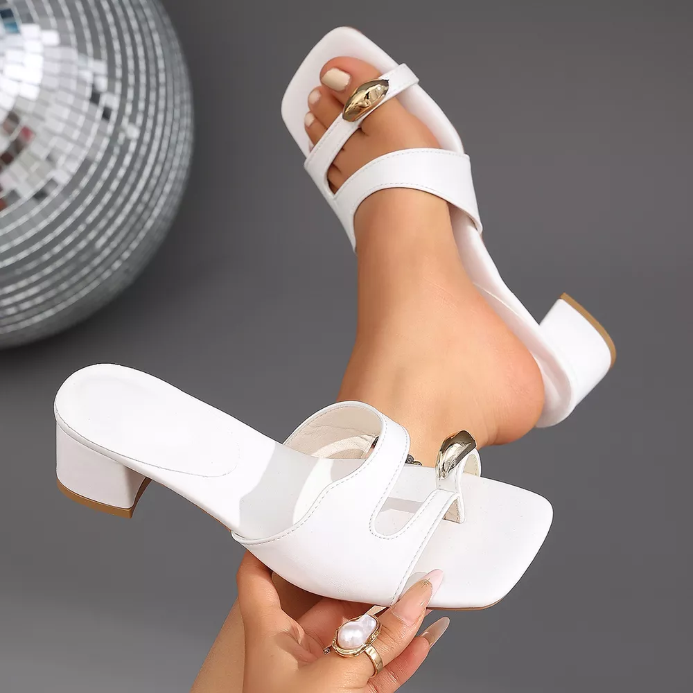 Chunky Heel Toe Ring Sandals, image 7