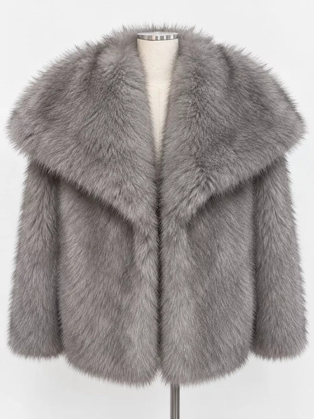 Fox Fur Collar Winter Outerwear, image 46