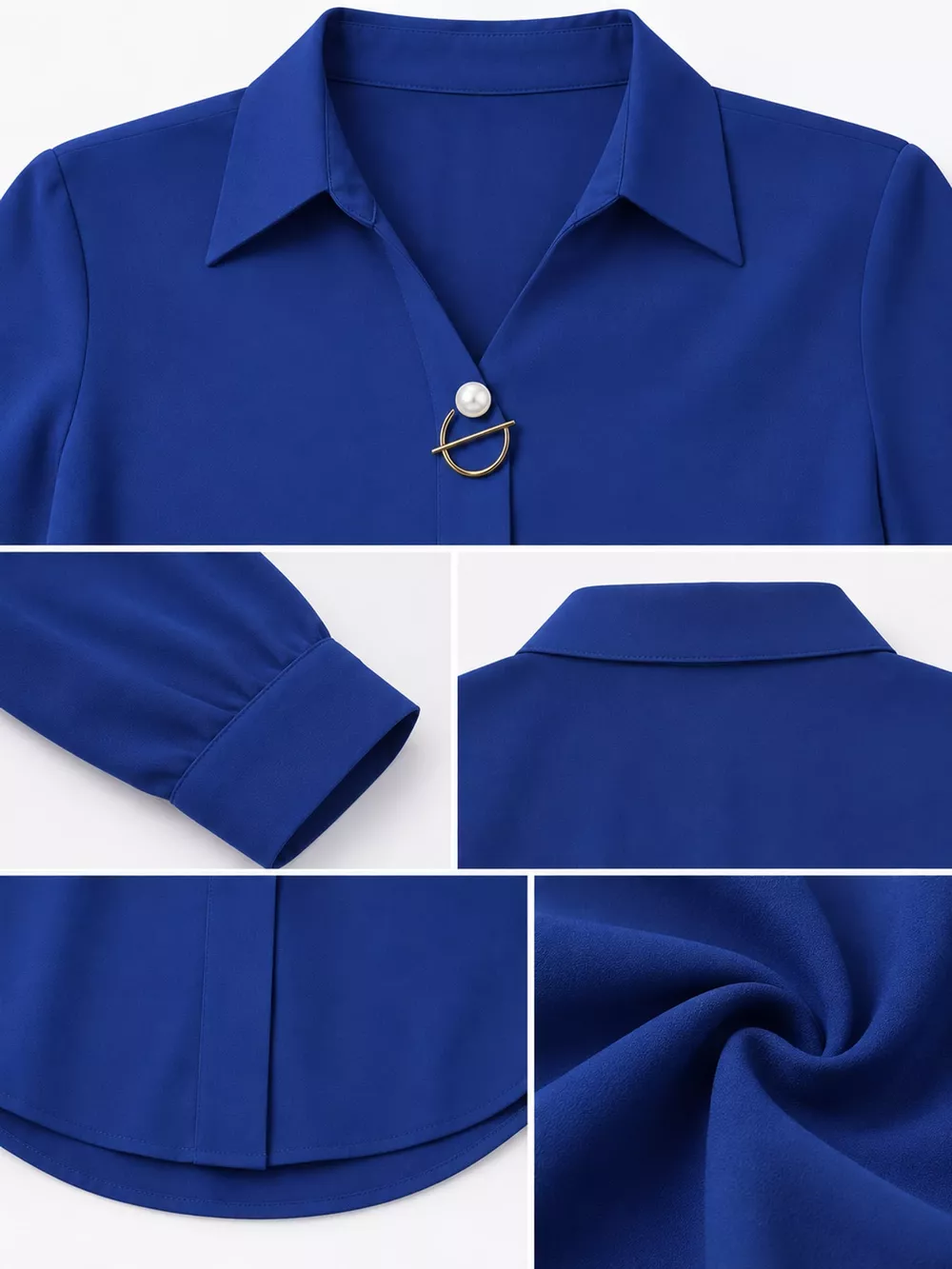 Long Sleeve Satin Blouse, image 33