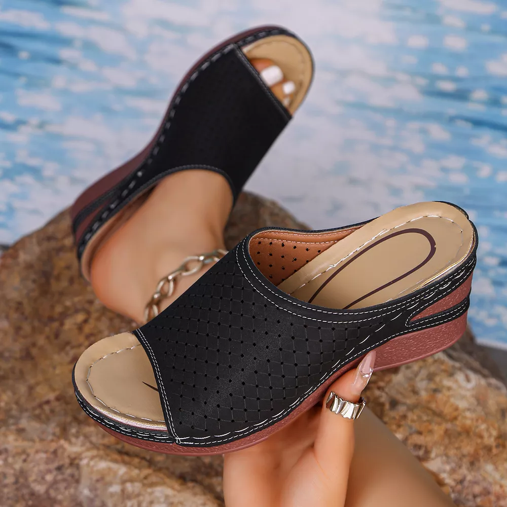 Open Toe Wedge Sandals, image 4