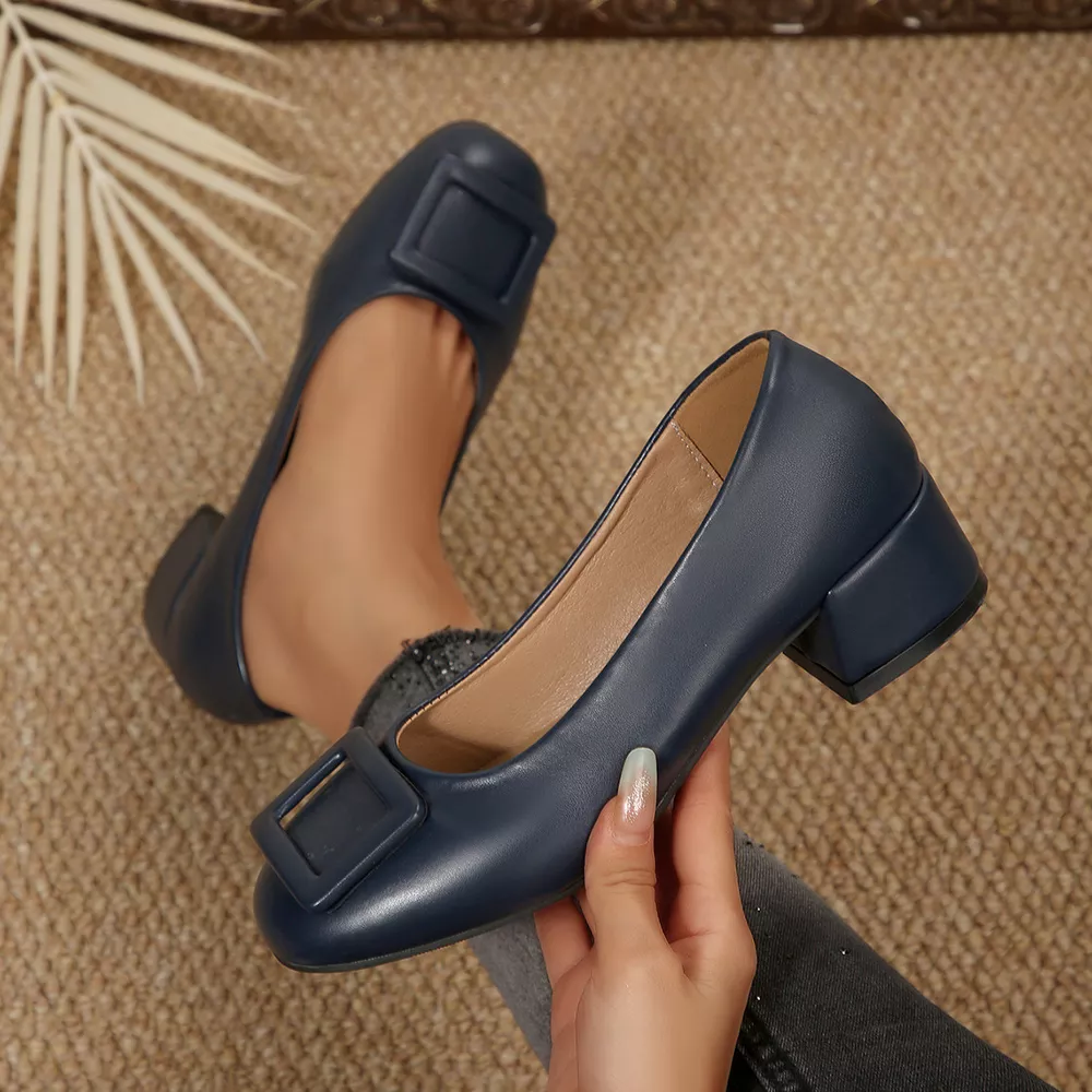 Buckle Block Heel Pumps, image 9