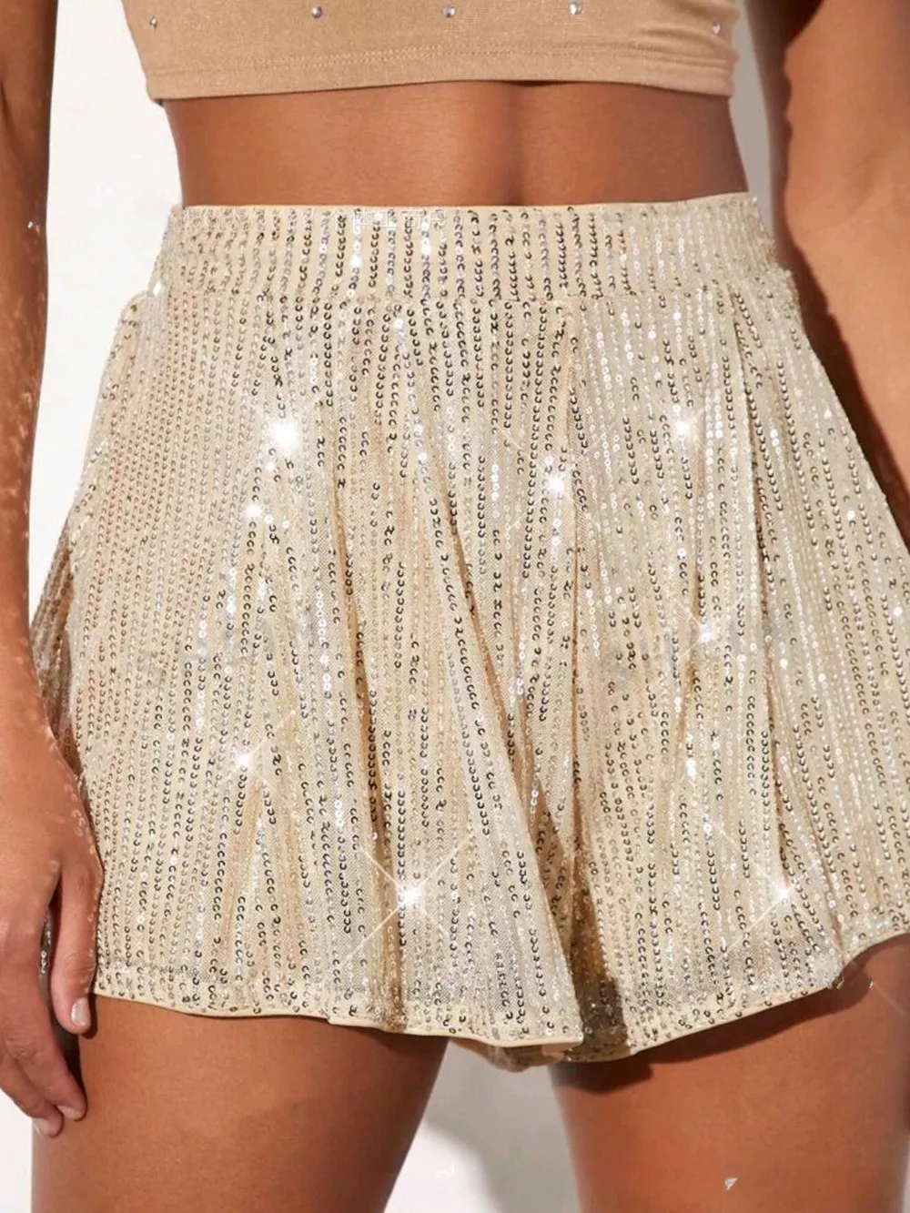 Sequin High Waist Shorts, image 8