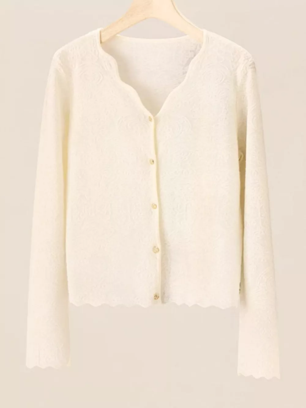 Lace V-Neck Cardigan, image 5