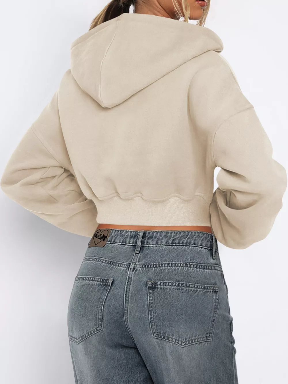Zip-Up Cropped Hoodie, image 18