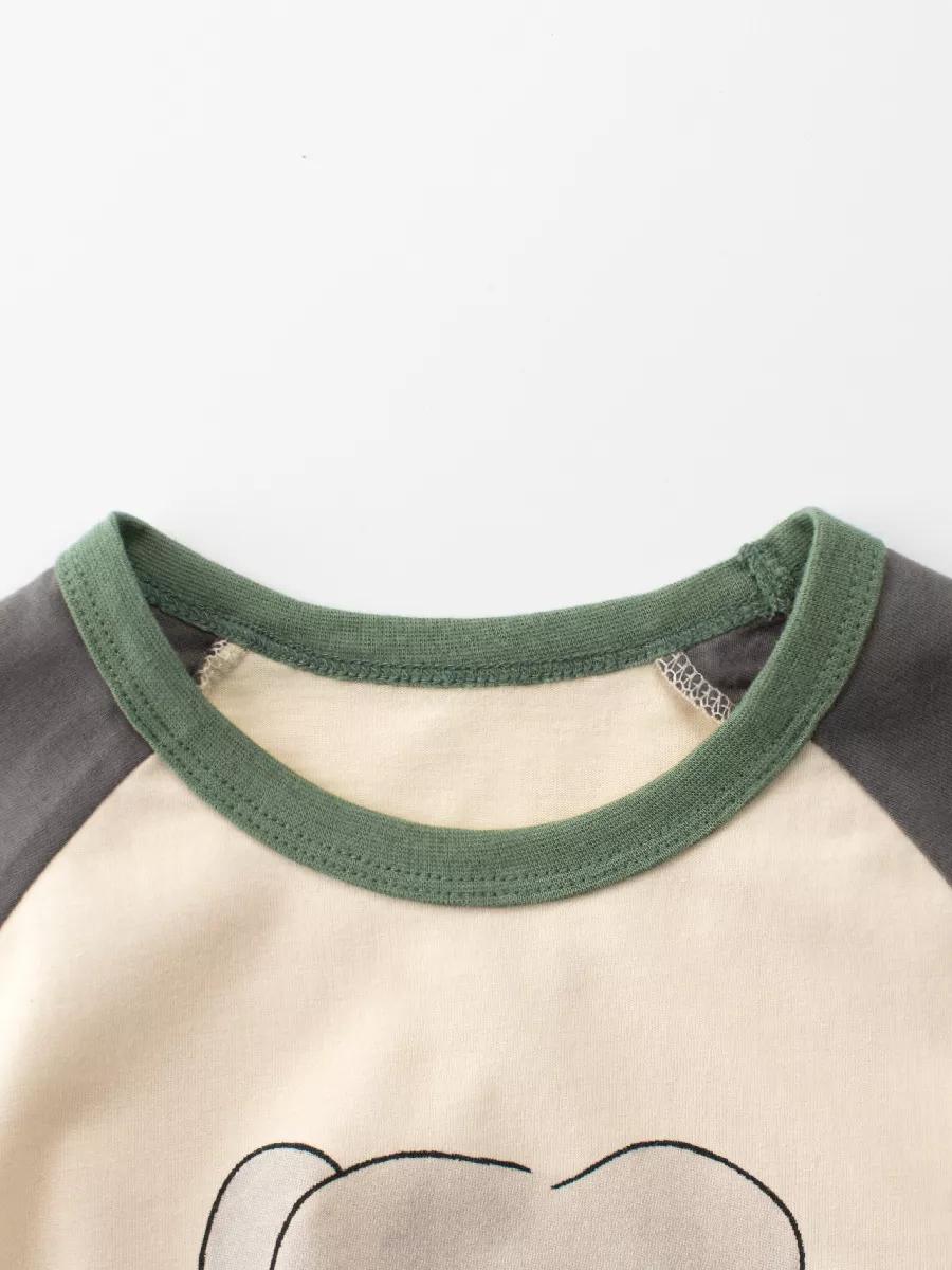 Children's Cartoon Elephant Round Neck T-Shirt, image 2