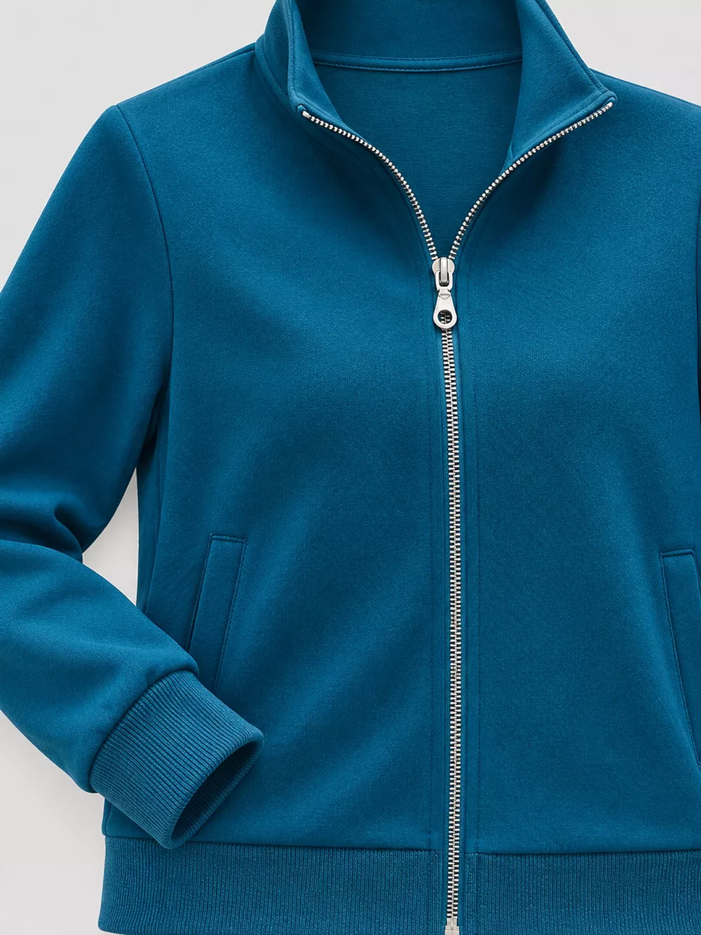 Full Size Stand-Collar Zip-Up Sweatshirt Plus Size, image 34