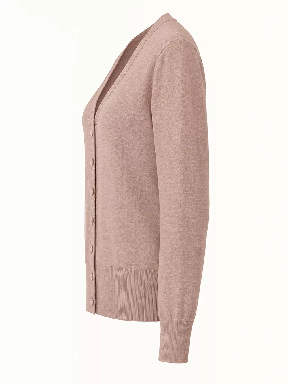 Classic V-Neck Button-Down Knit Cardigan, image 58