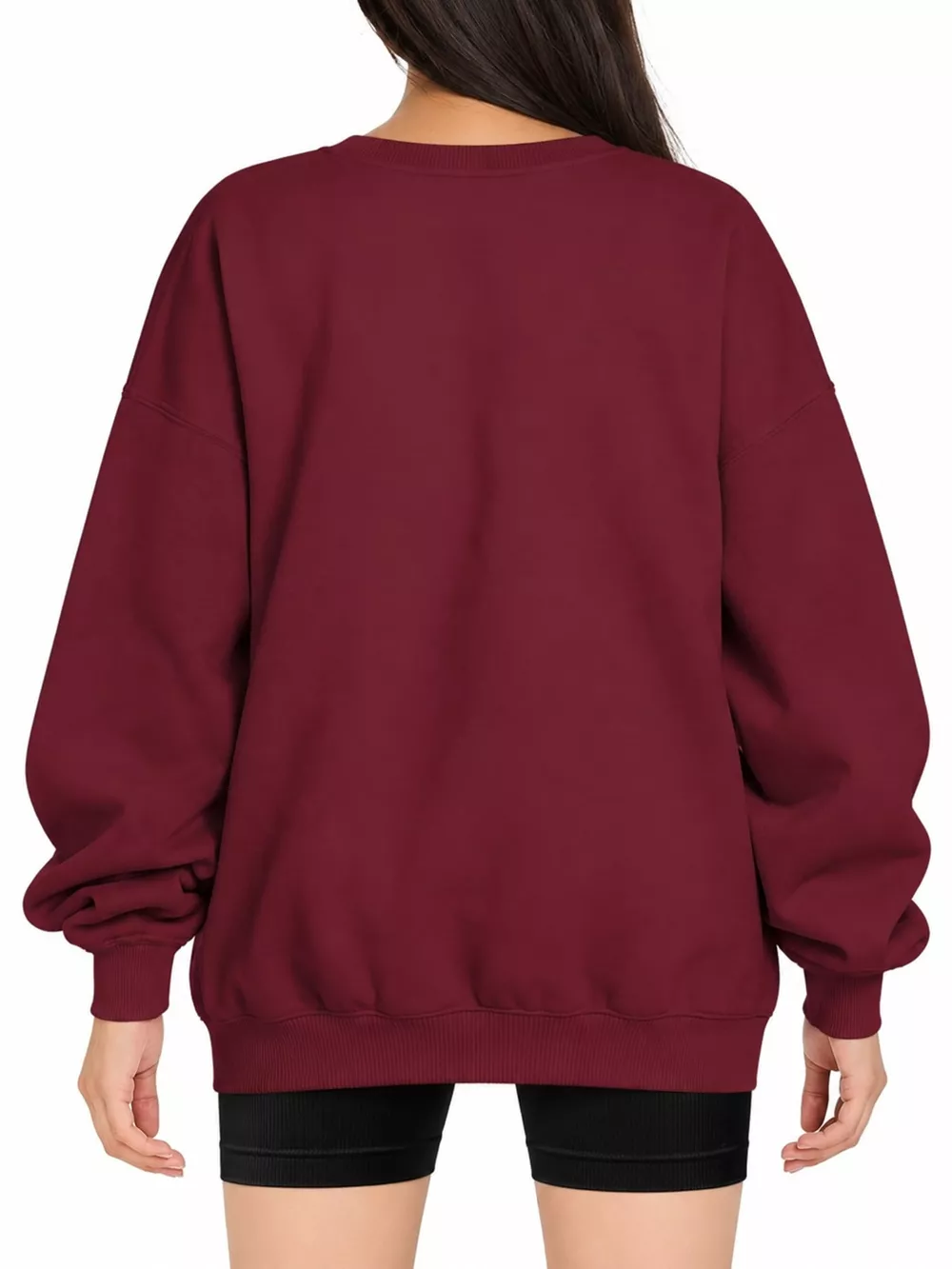 Full Size Crew Neck Dropped Shoulder Sweatshirt Plus Size, image 34