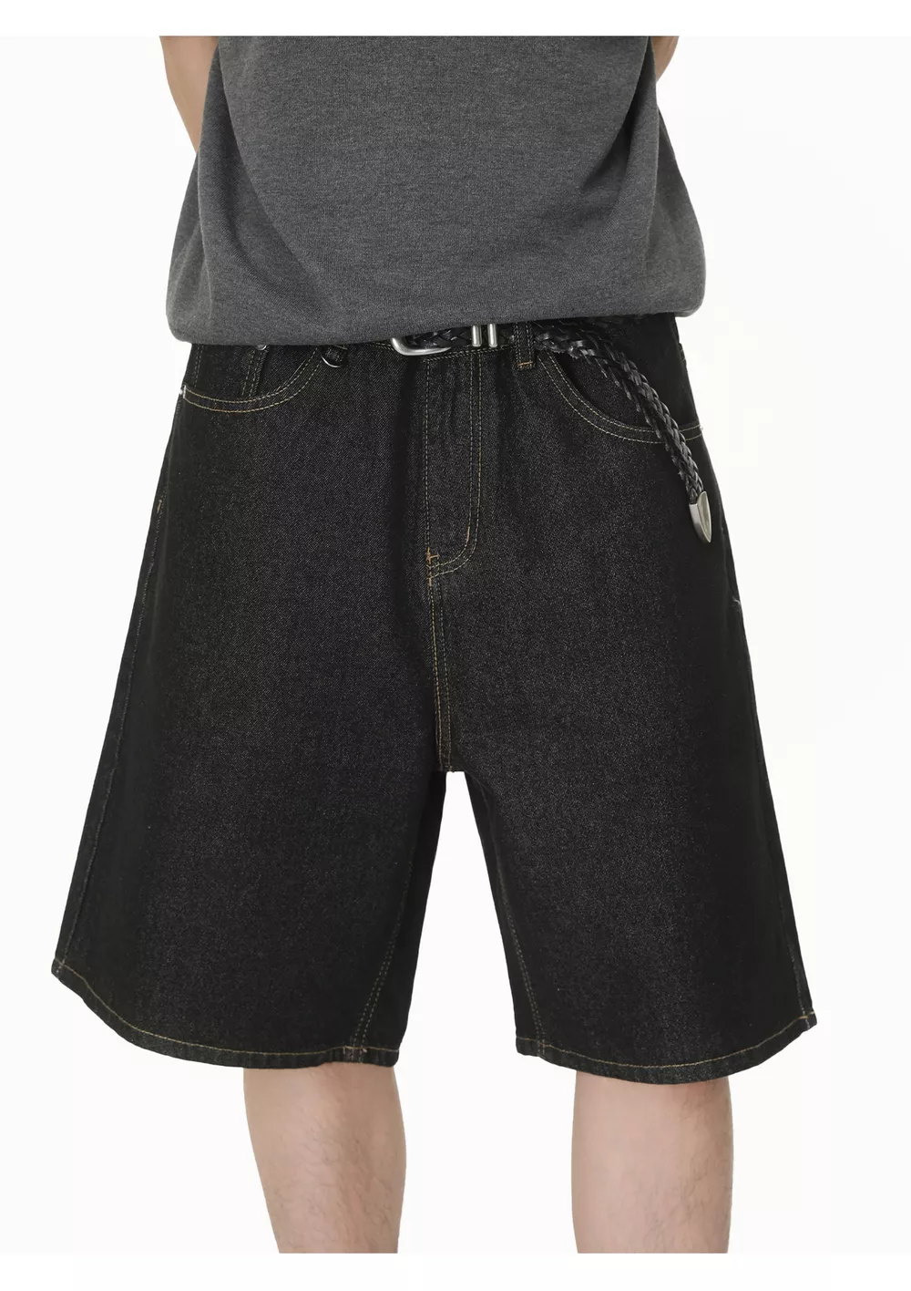 Men's Loose Fit Denim Shorts, image 2