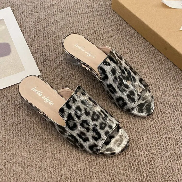 Leopard Open Toe Sandals, image 6