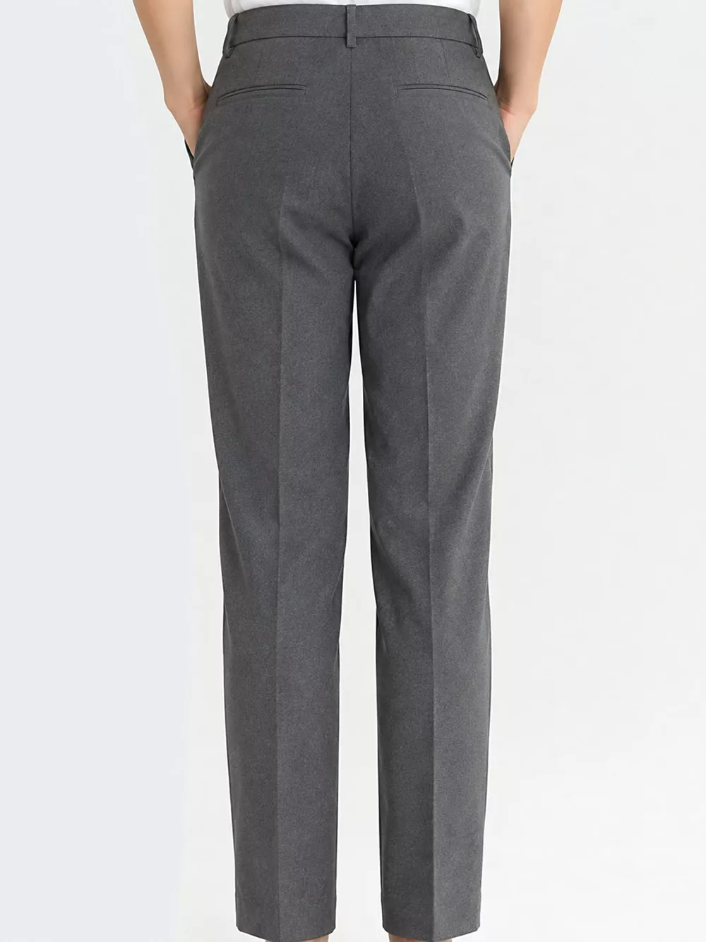 High-Waisted Straight Slim-Fit Pants, image 12