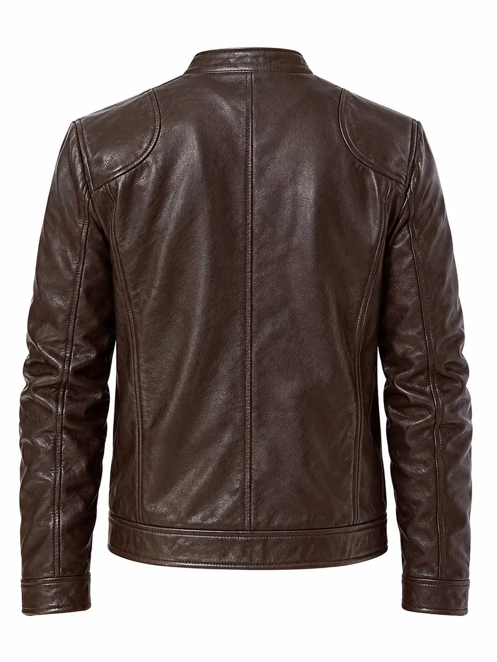Men's Full Size Faux Leather Zip Up Jacket Plus Size, image 61