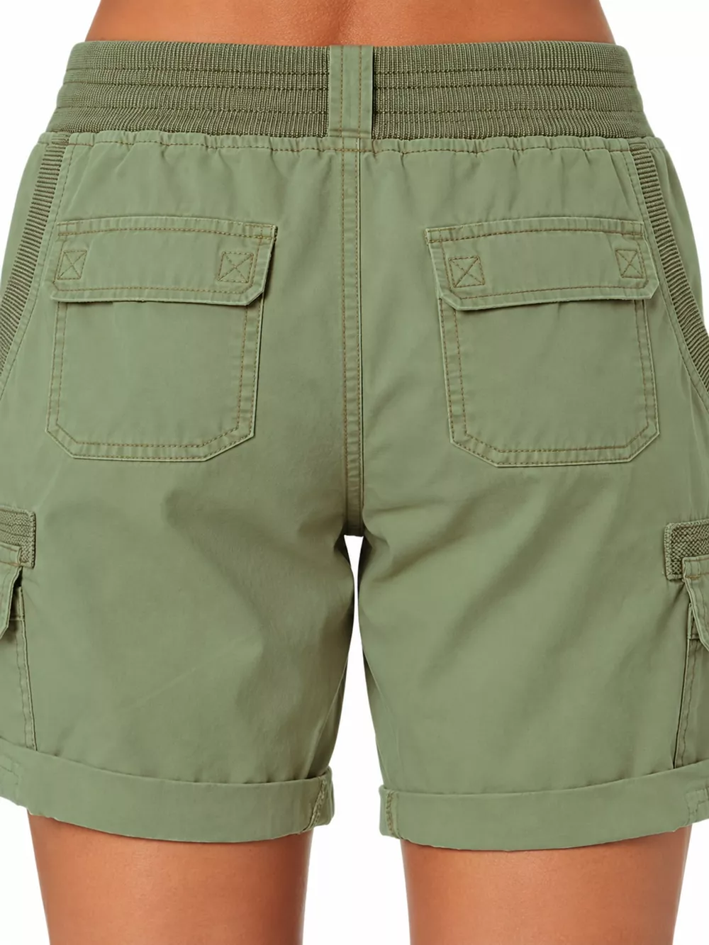 Full Size Drawstring Cargo Shorts Plus Size, image 22