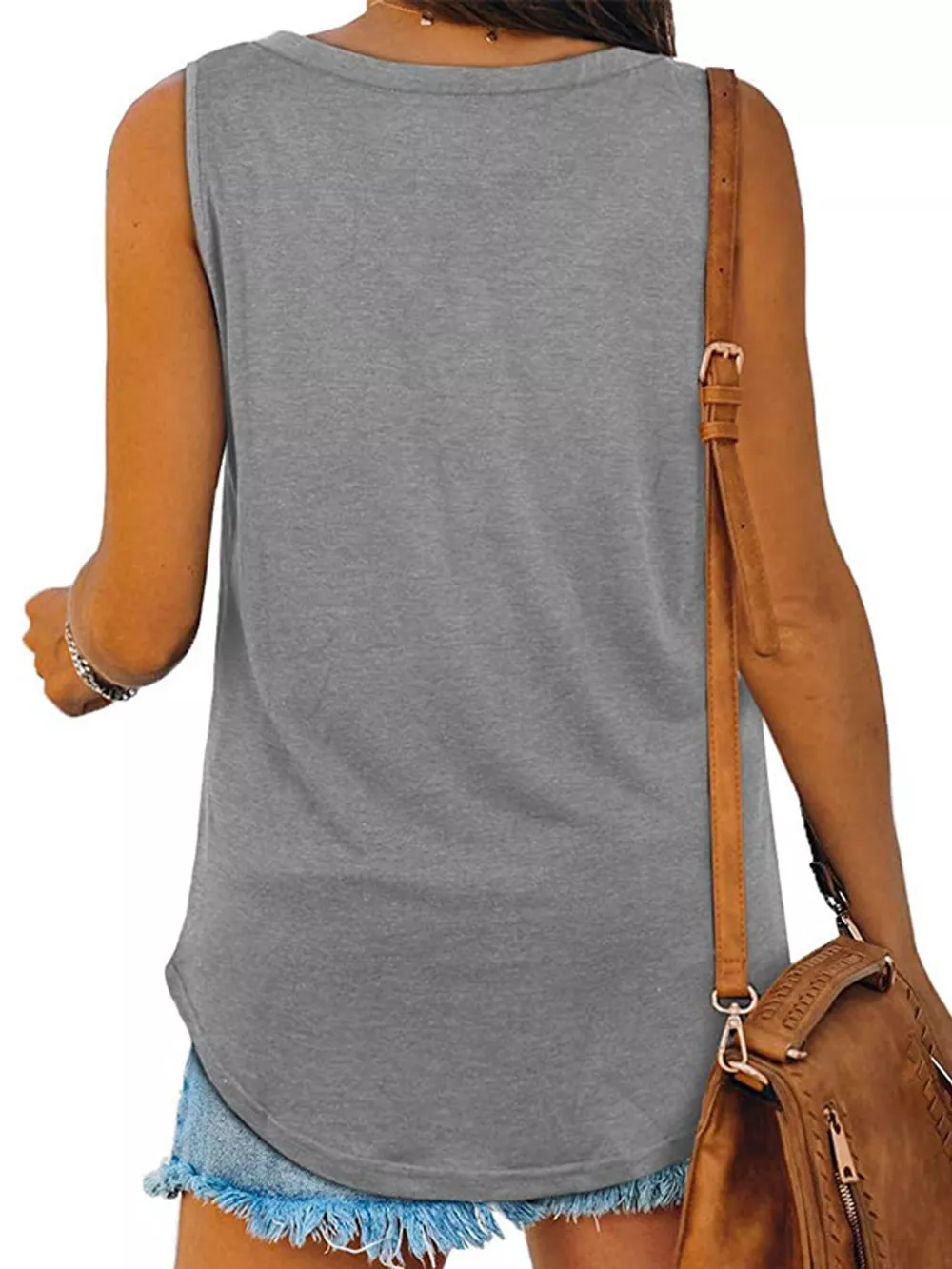 V-Neck Casual Loose Fit Tank Top, image 15