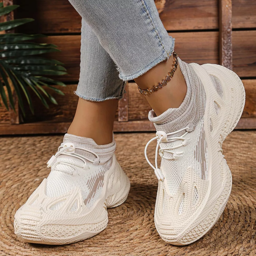Lace Up Round Toe Sneakers, image 11