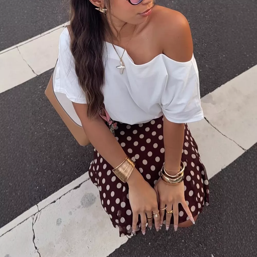 Polka Dot Midi Skirt, image 4