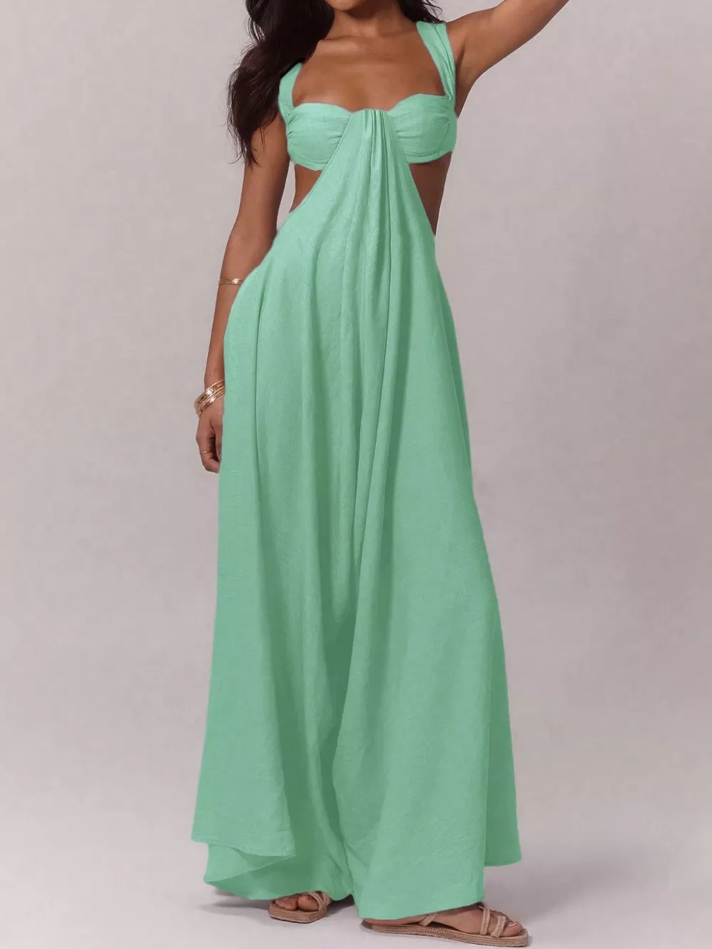 Backless Wide-Leg Jumpsuit with Cut-out Detail, image 23