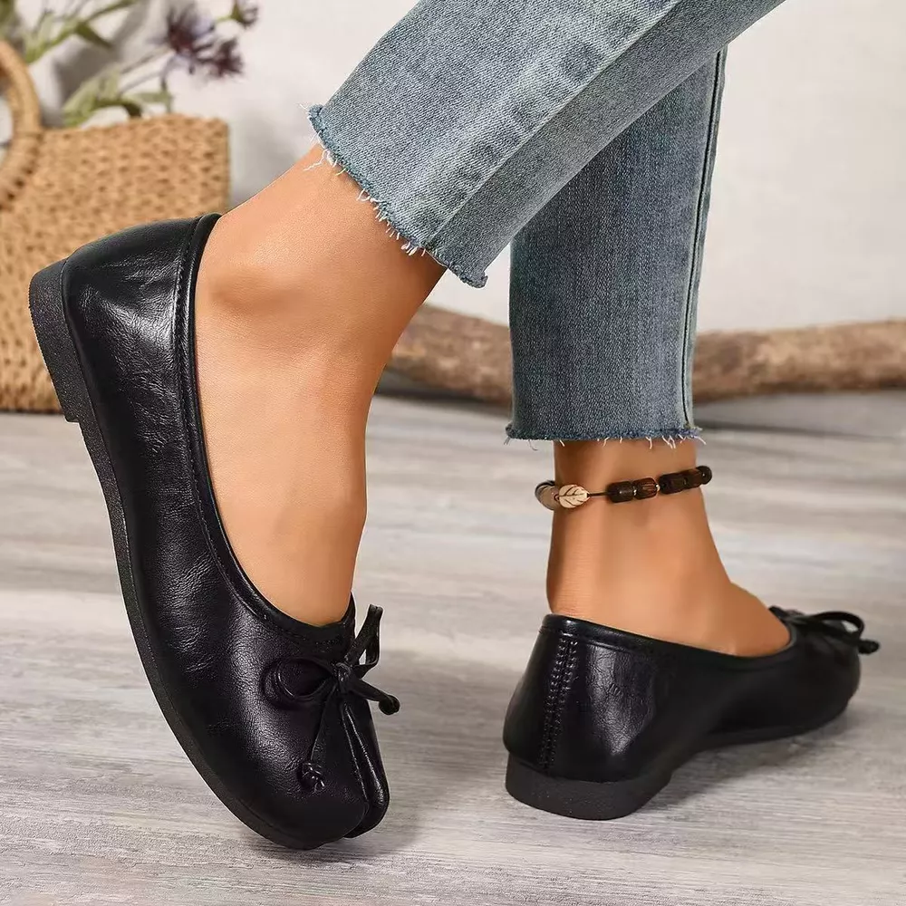 Bow Decor Split Toe Slip-Ons, image 6