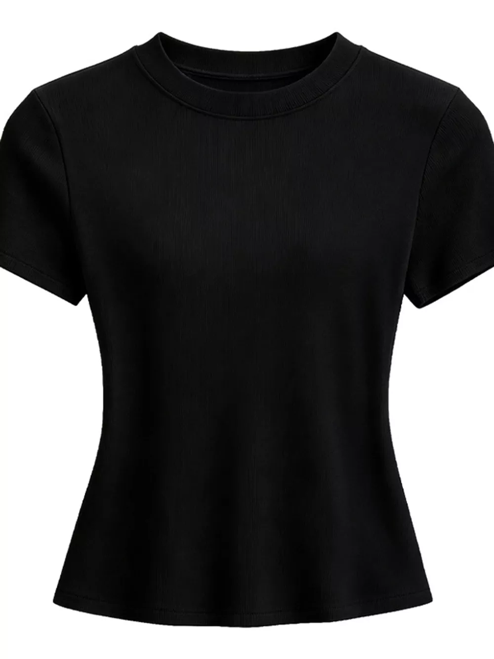 Slim-Fit Crew Neck Basic T-Shirt, image 4