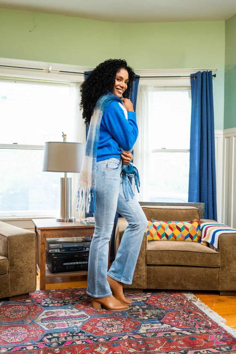 Mid Rise Thermal Bootcut Jeans, image 10
