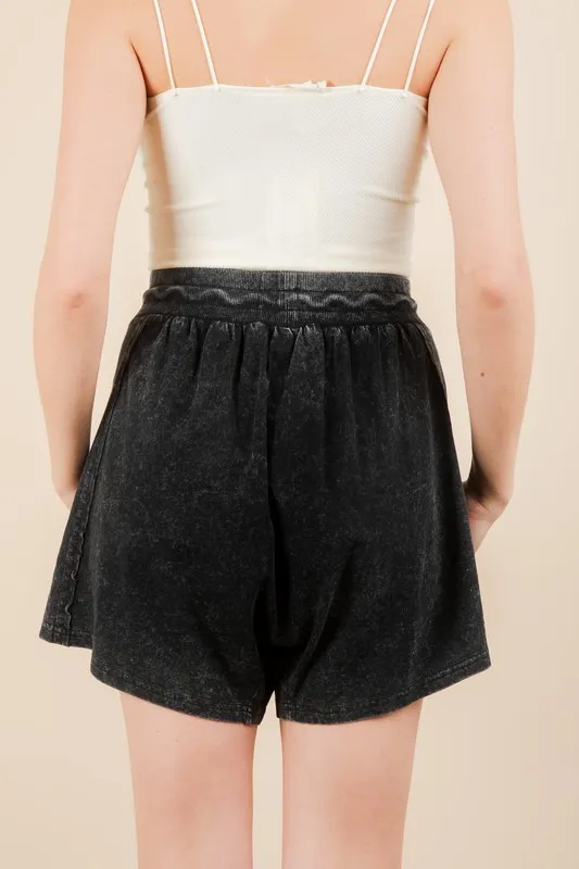Mineral Washed Comfy Baggy Shorts, image 3