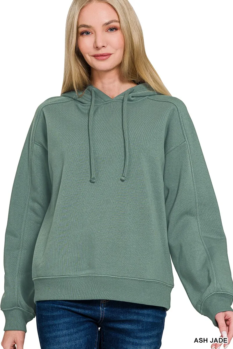 Drawstring Relaxed Fit Fleece Hoodie