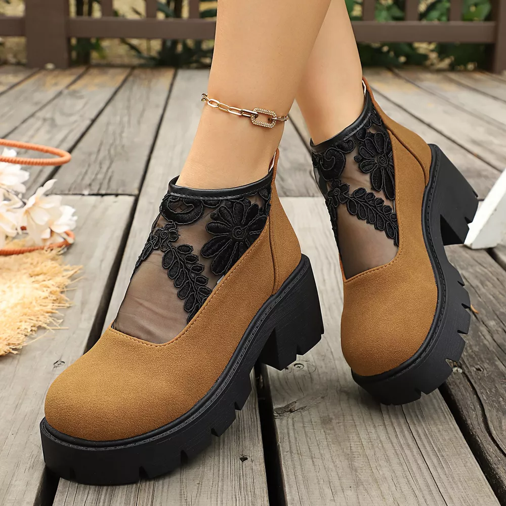 Round Toe Platform Loafers, image 5