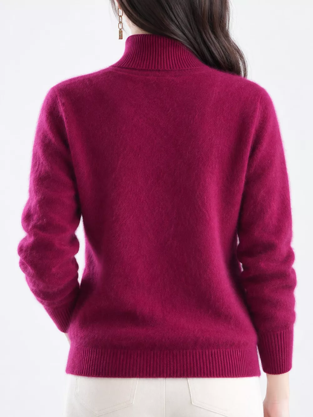 Full Size Turtleneck Long Sleeve Sweater Plus Size, image 66