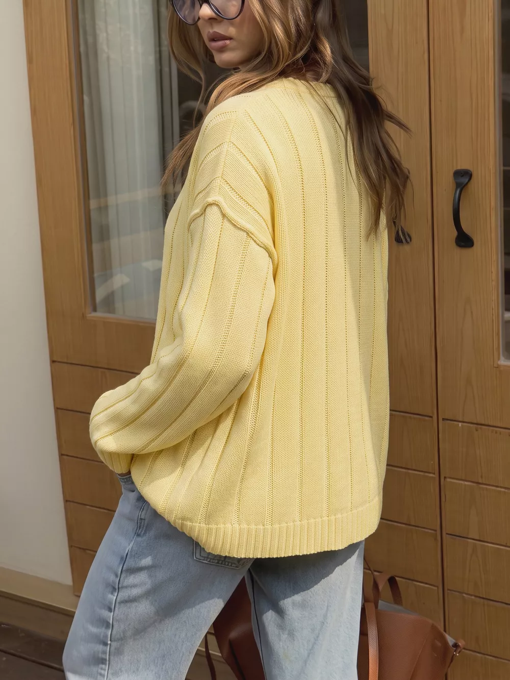 Button Up Dropped Shoulder Cardigan, image 5
