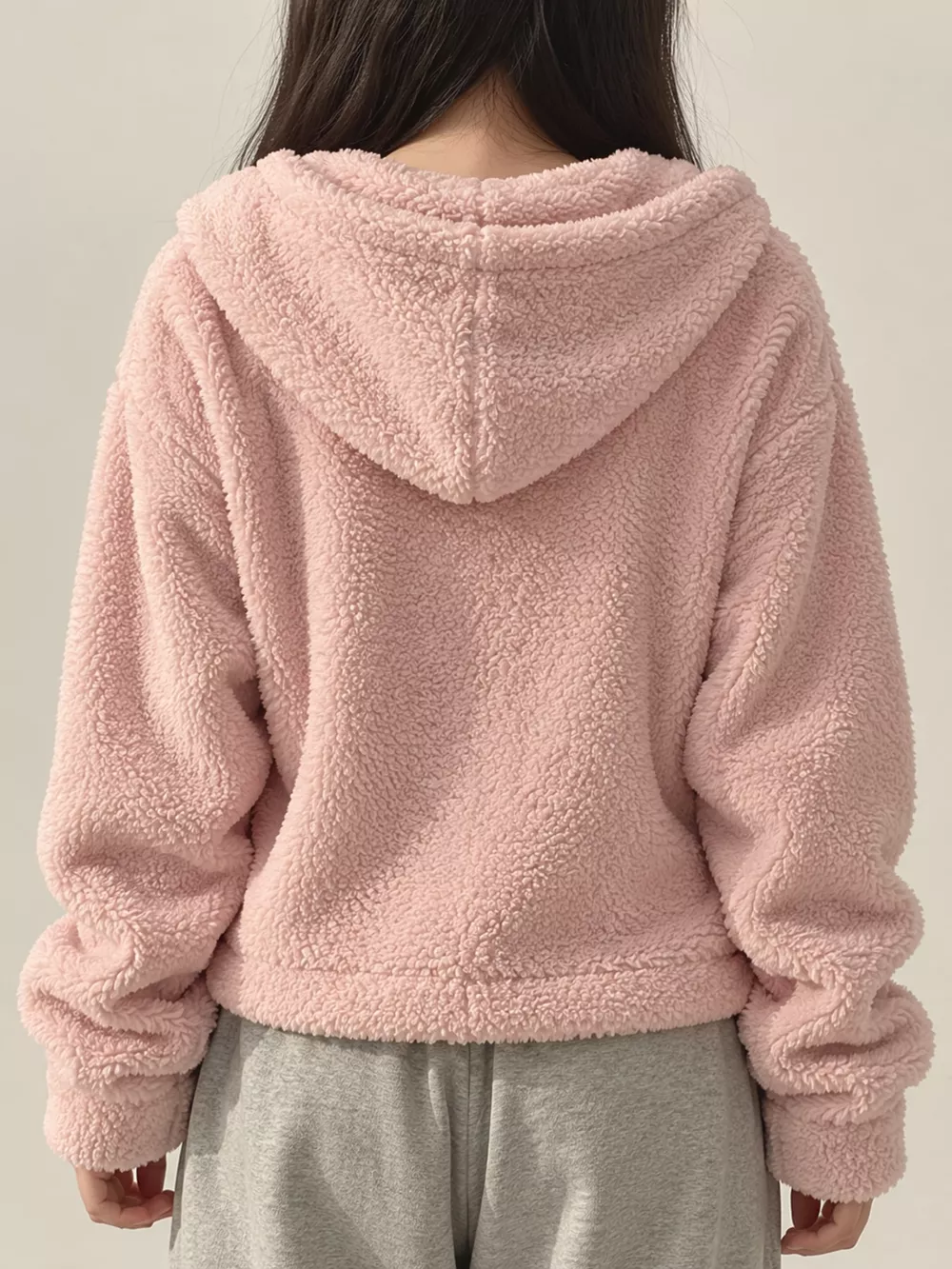 Oversized Sherpa Zip-Up Hoodie, image 11