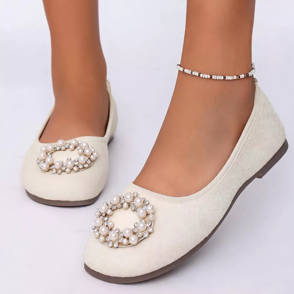 Pearl Embellished Slip-Ons, image 9