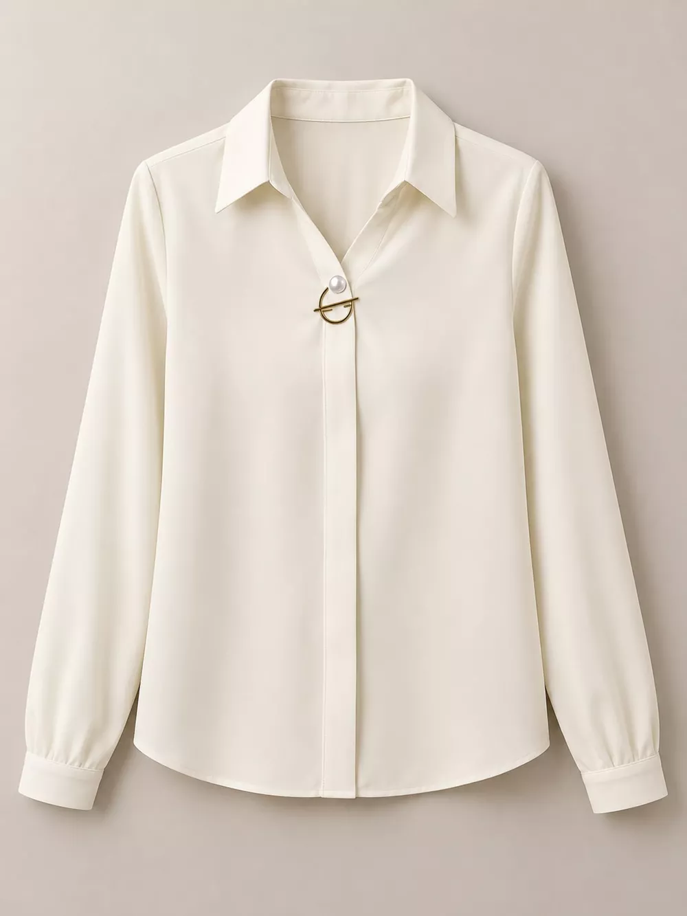 Long Sleeve Satin Blouse, image 57