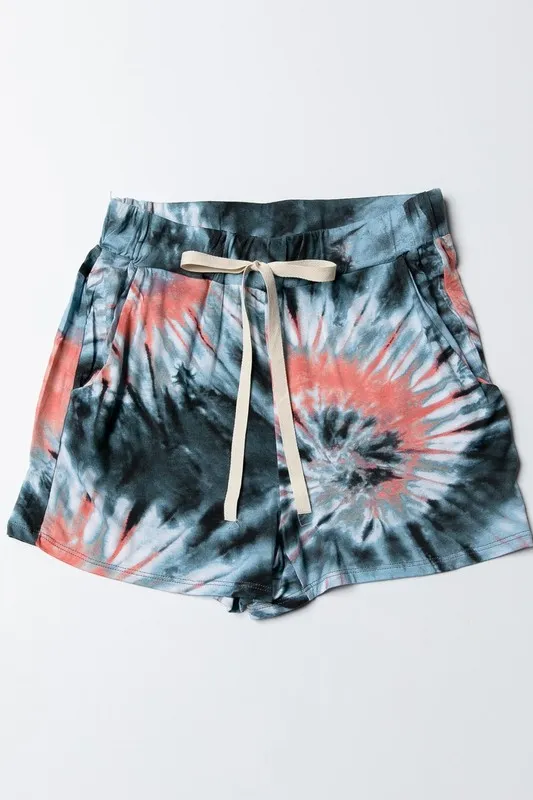 Tie Dye Print Casual Shorts
