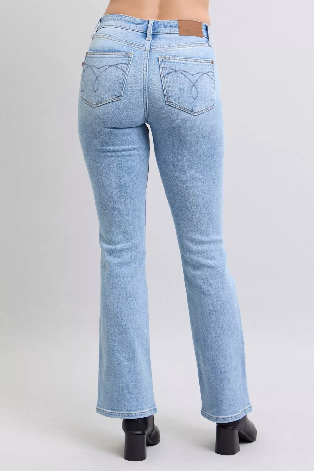 Mid Rise Thermal Bootcut Jeans, image 11