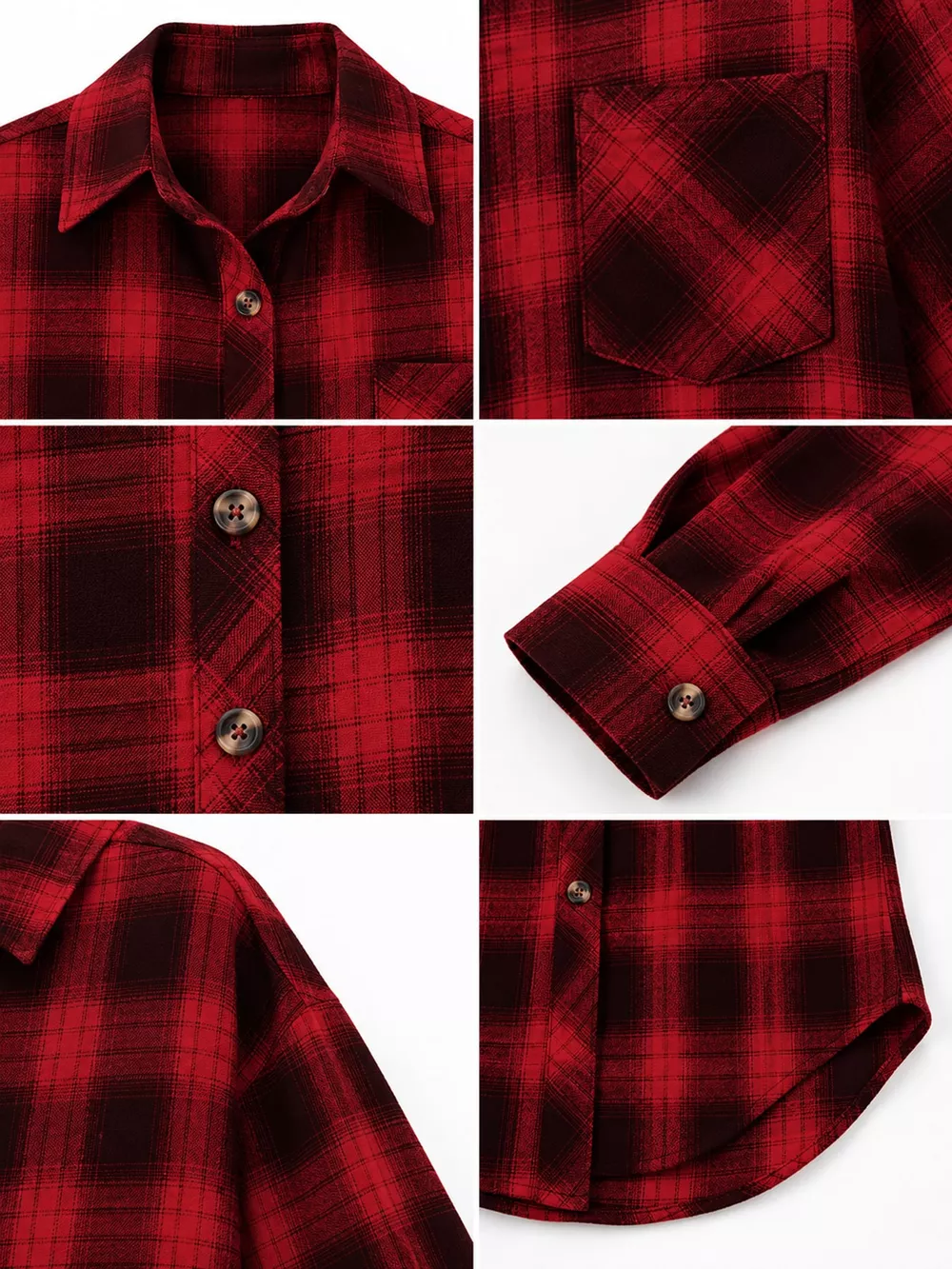 Plaid Button-Down Oversized Shirt, image 13