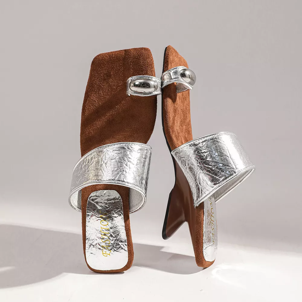 Toe Loop Block Heels Sandals, image 7