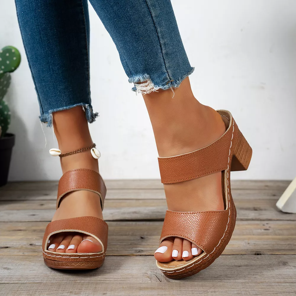 Open Toe Block Heels Sandals, image 5