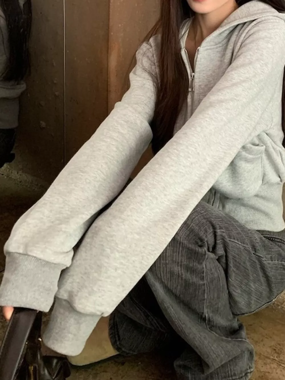 Zip-Up Hoodie with Front Pockets, image 4